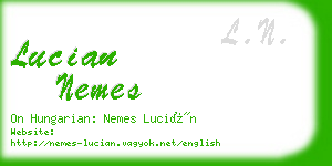 lucian nemes business card